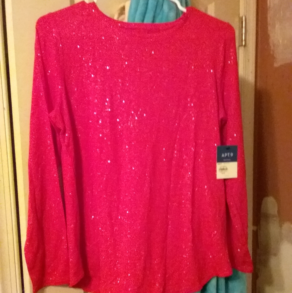 Brand new apt 9 red blouse size medium